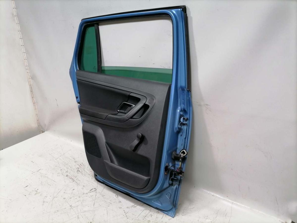 Skoda Fabia 2 5J original T&uuml;r hinten links LQ5X Hellblaumetallic Combi Bj.2014